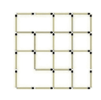 この絵には何個の正四角形がありますか？