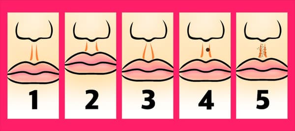 あなたの鼻の下はどんな形かな?