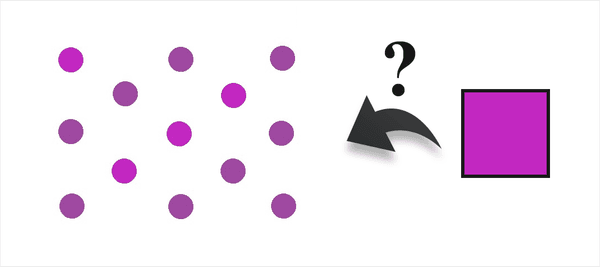 例の色と同じ点はいくつある？