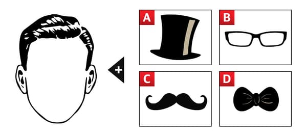 何も描かれていない顔に、追加したいものは？