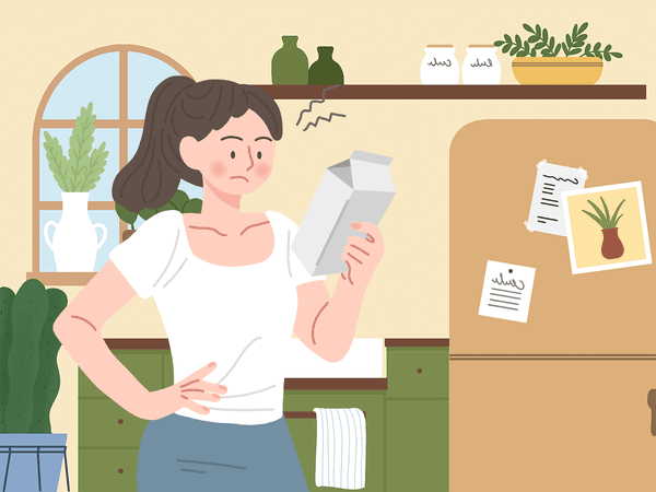 한 입도 안 먹었지만, 유통기한이 2일이나 지난 우유를 발견한 나... 이때 나의 선택은?