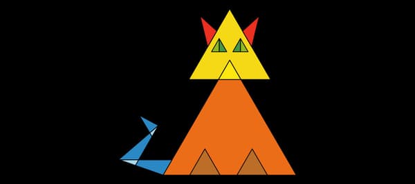 고양이 안에 몇 개의 삼각형이 있을까요?