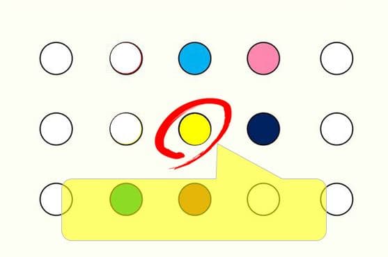 튜토리얼: 정가운데 원에 칠해진 색을 골라주시면 됩니다.