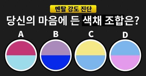 [멘탈강도 진단] 당신의 마음에 든 색채 조합을 선택하세요!