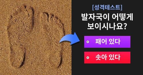 [성격테스트] 당신은 그림 속 발자국이 어떻게 보이시나요?