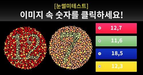 [눈썰미 테스트] 당신의 시력은 몇살 수준일까?